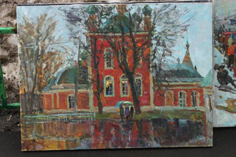 Original Impressionism Religion Painting by Juliya ZHUKOVA