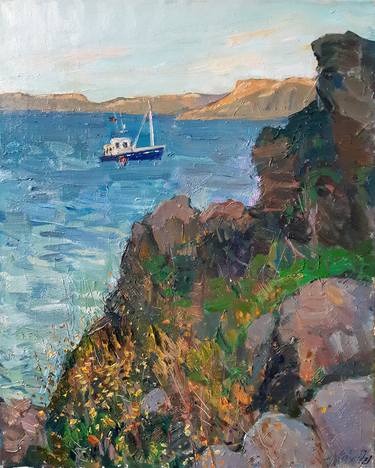 Original Impressionism Seascape Painting by Juliya ZHUKOVA