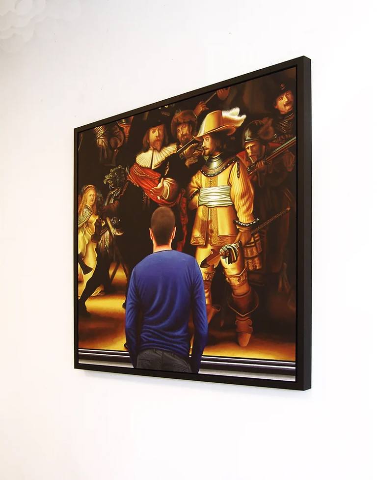 Original Photorealism People Painting by Gerard Boersma