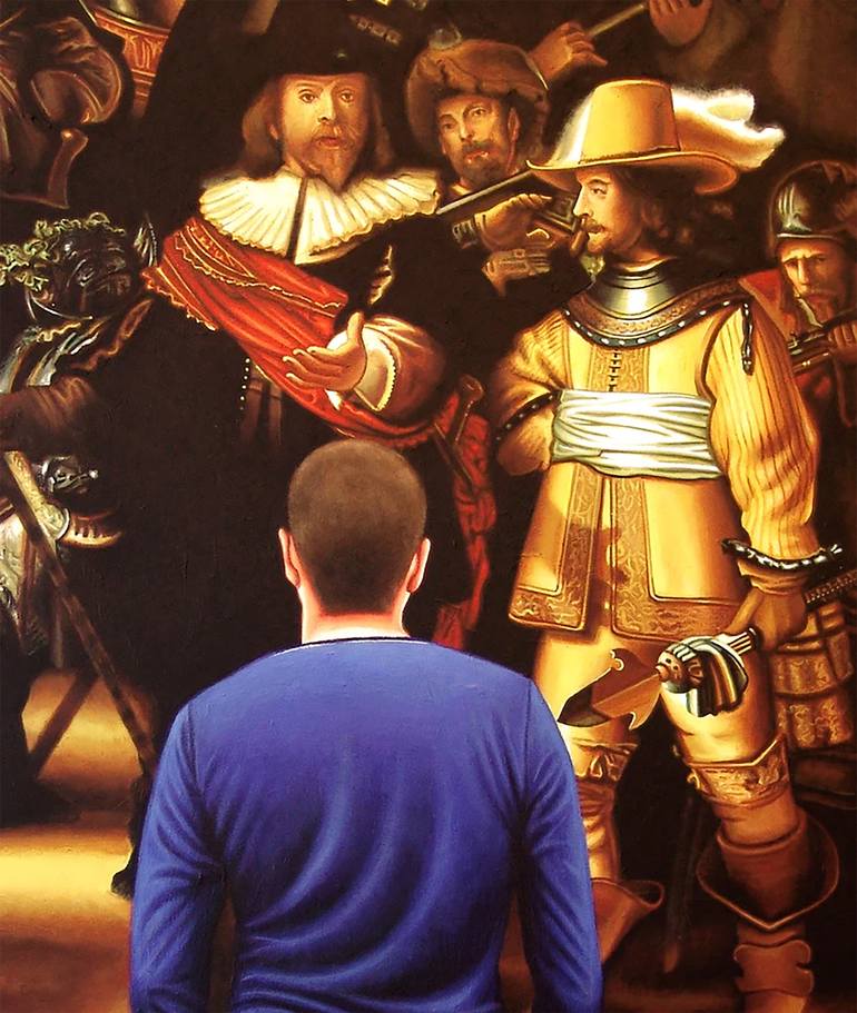 Original Photorealism People Painting by Gerard Boersma