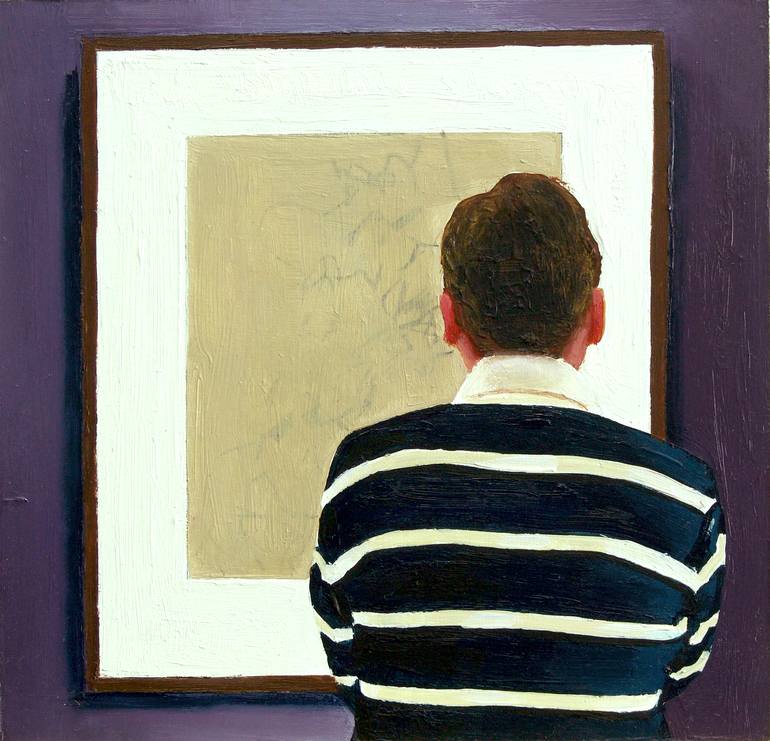 Self Portrait With Erased De Kooning Drawing Painting by Gerard Boersma