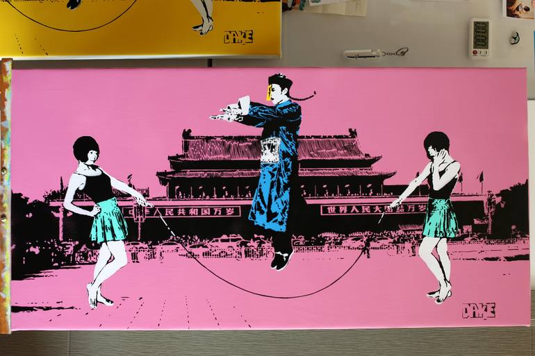 Original Street Art Graffiti Painting by Dake Wong