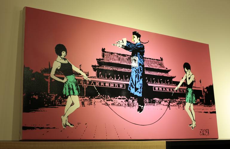 Original Street Art Graffiti Painting by Dake Wong