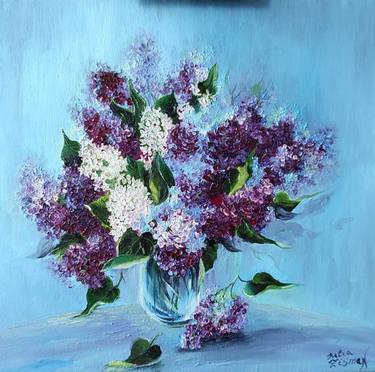 Saatchi Art Artist Julia Zisman; Paintings, “Lilac bouquet” #art