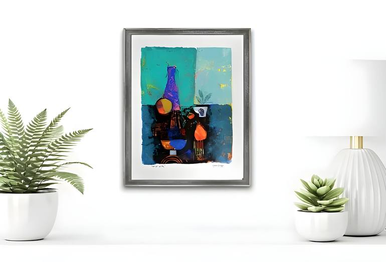 Original Abstract Still Life Painting by Osvaldo Herrera Graham