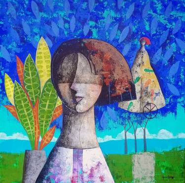 Original Contemporary Women Paintings by Osvaldo Herrera Graham