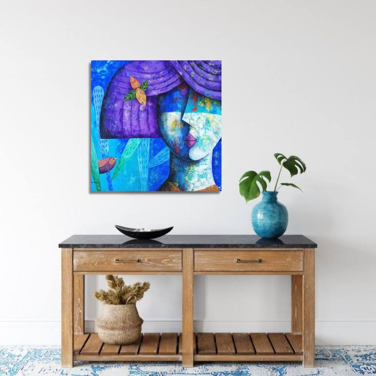 Original Abstract Expressionism Women Painting by Osvaldo Herrera Graham