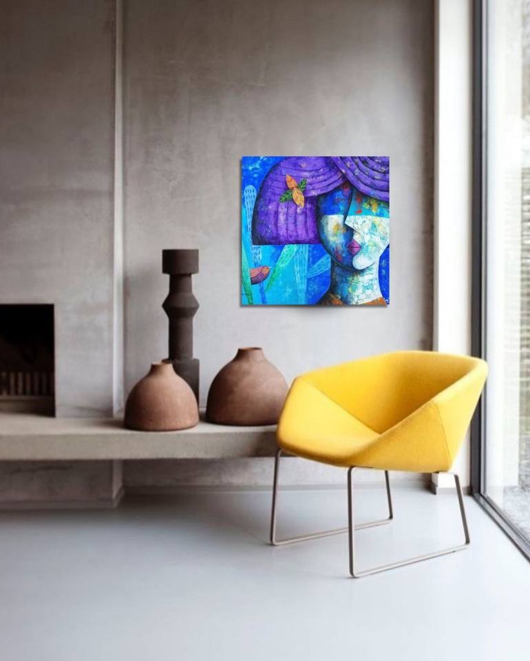 Original Abstract Expressionism Women Painting by Osvaldo Herrera Graham