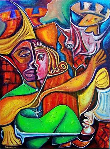 Original Figurative Abstract Paintings by Ramon Borges