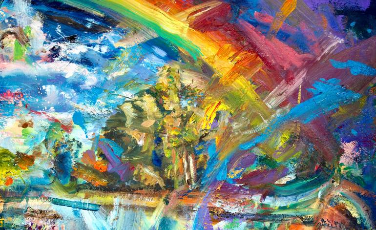 Original Abstract Expressionism Landscape Painting by Simon Boyd