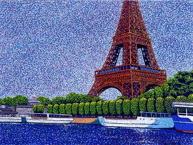 Eiffel Tower and the Seine River Landscape thumb