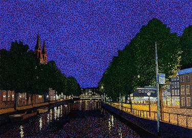 The night view in Amsterdam Netherlands thumb