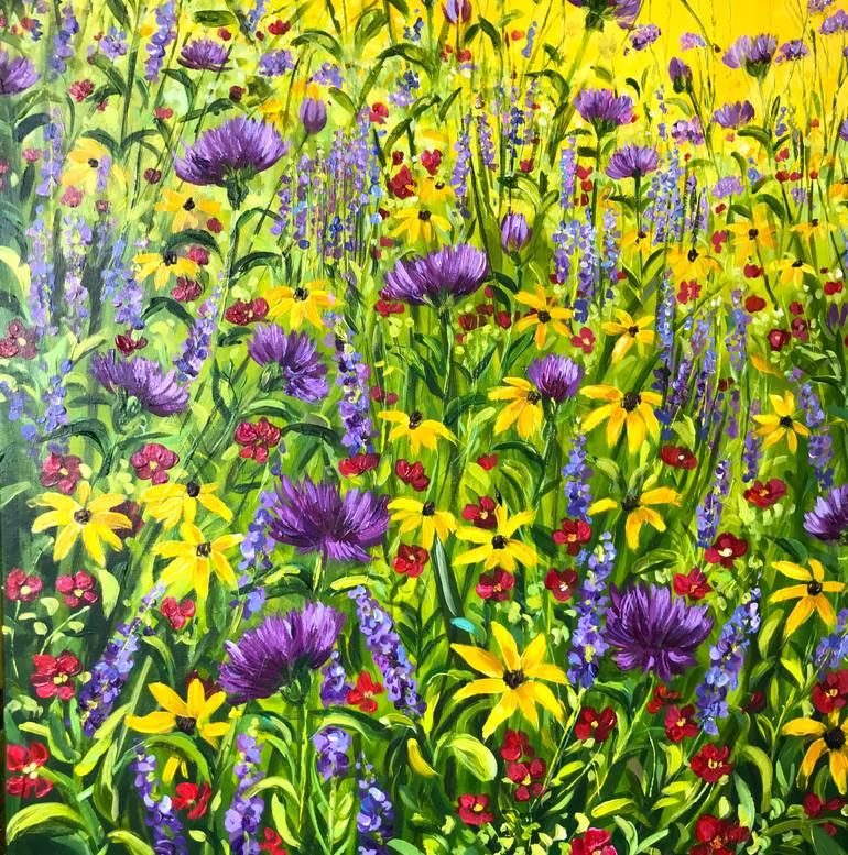 Original Impressionism Floral Painting by Colette Baumback