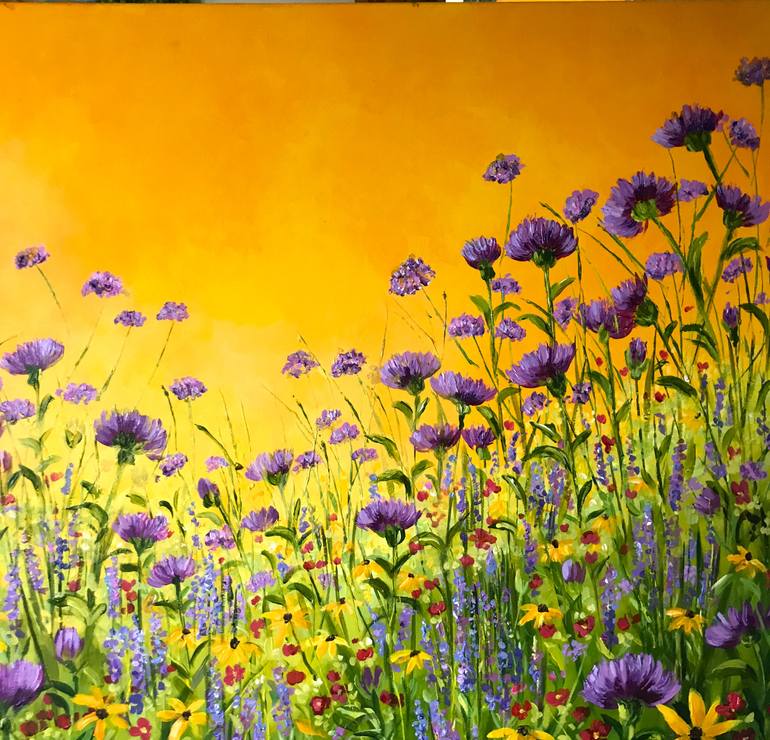 Original Impressionism Floral Painting by Colette Baumback