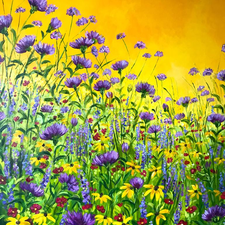 Original Impressionism Floral Painting by Colette Baumback