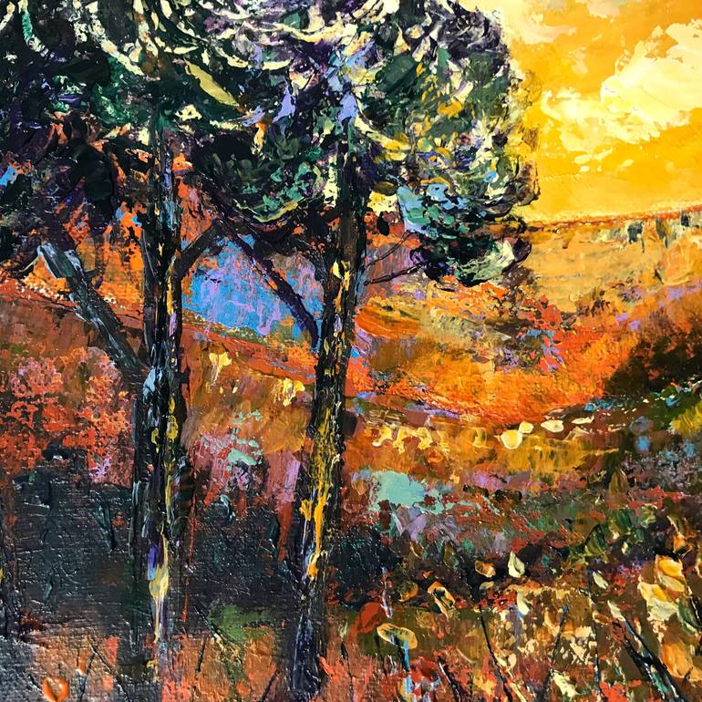 Original Impressionism Landscape Painting by Colette Baumback