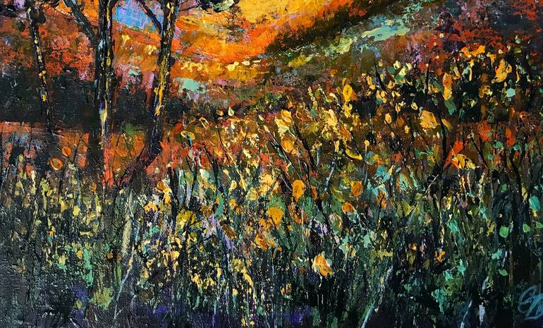 Original Impressionism Landscape Painting by Colette Baumback