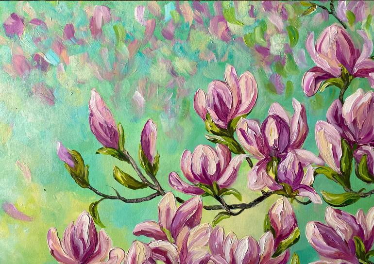 Original Impressionism Floral Painting by Colette Baumback