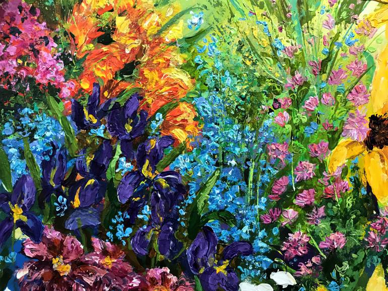 Original Impressionism Floral Painting by Colette Baumback