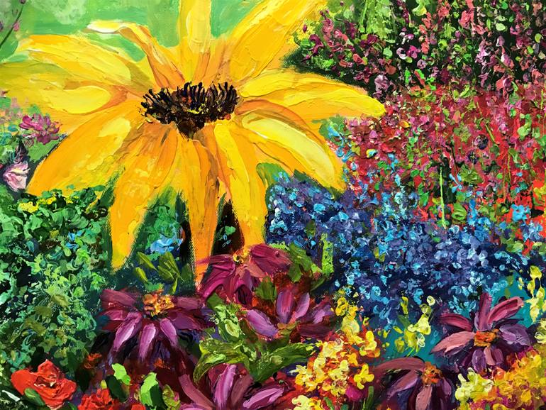 Original Impressionism Floral Painting by Colette Baumback