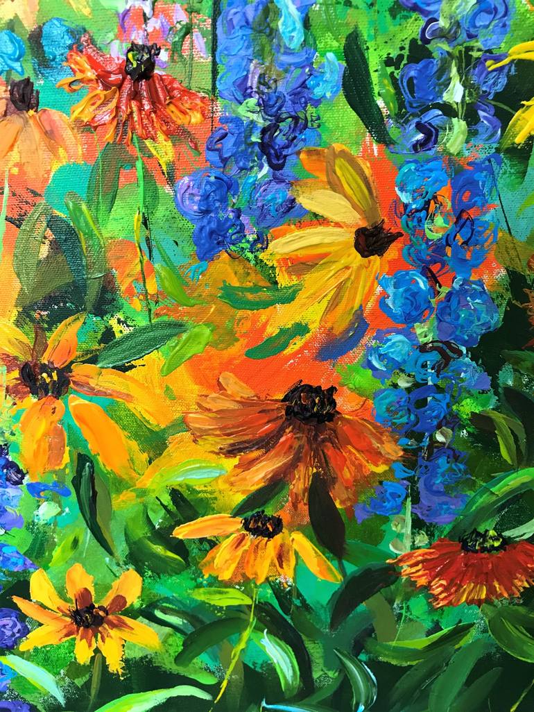 Original Impressionism Floral Painting by Colette Baumback