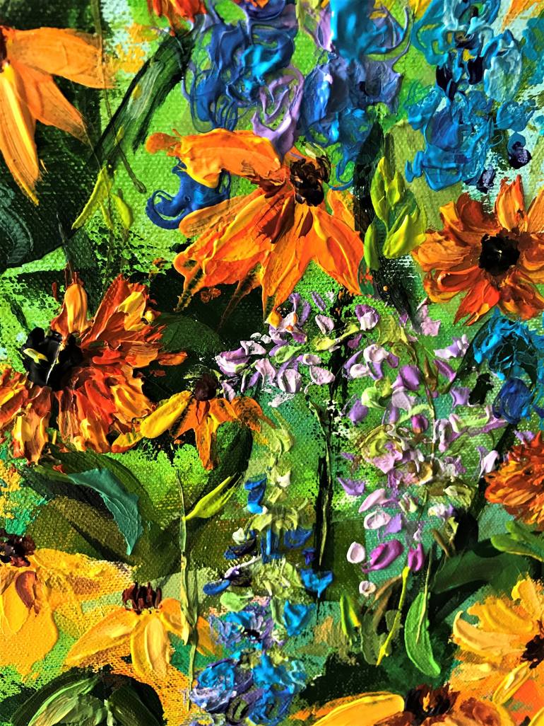 Original Impressionism Floral Painting by Colette Baumback