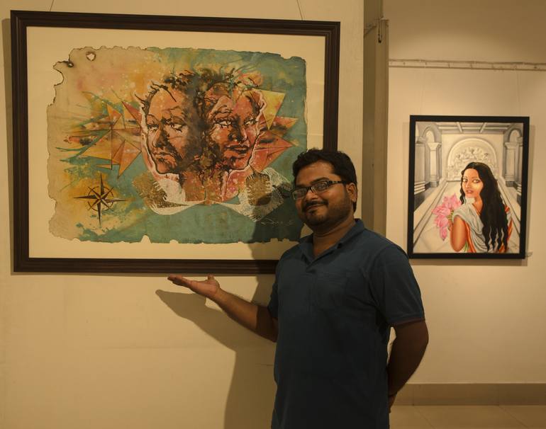 Original Pop Art Popular culture Painting by Biswajit Das