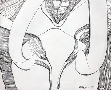 Print of Surrealism Portrait Drawings by Biswajit Das