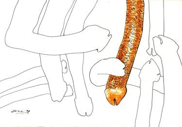 Original Abstract Erotic Drawings by Biswajit Das