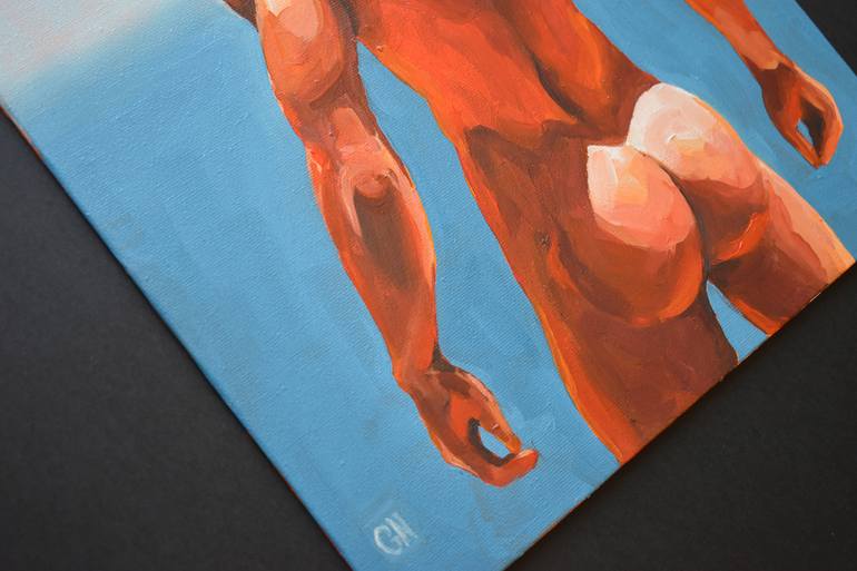 Original Impressionism Men Painting by Goodvin Nerko