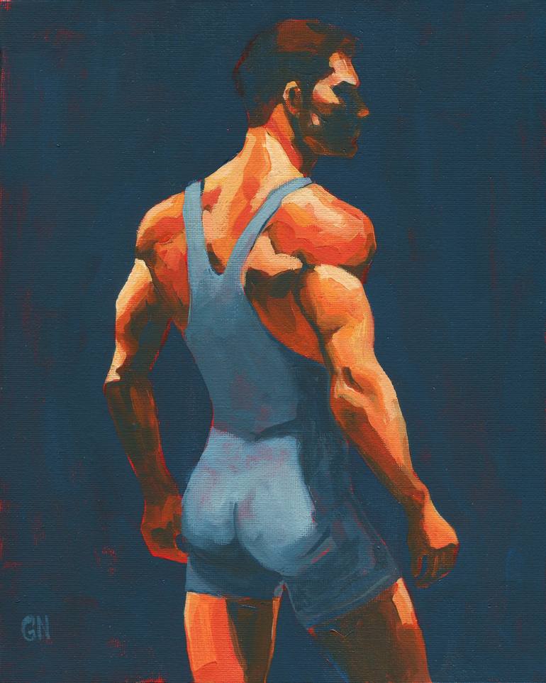 Original Impressionism Men Paintings by Goodvin Nerko