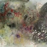 Dark gouache abstract by Andrew Whitley