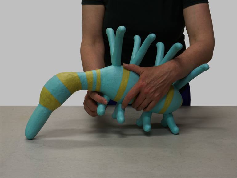 Original Abstract Animal Sculpture by Sandra Catsburg