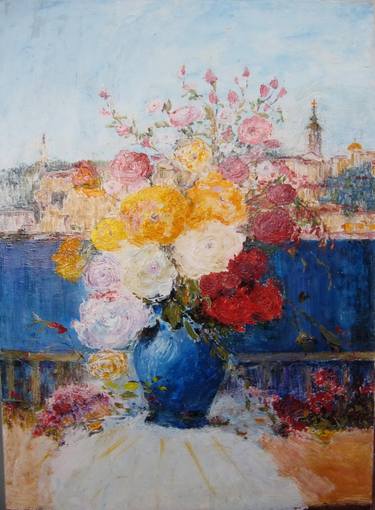 Flowers in Blue Vase and Belgrade thumb