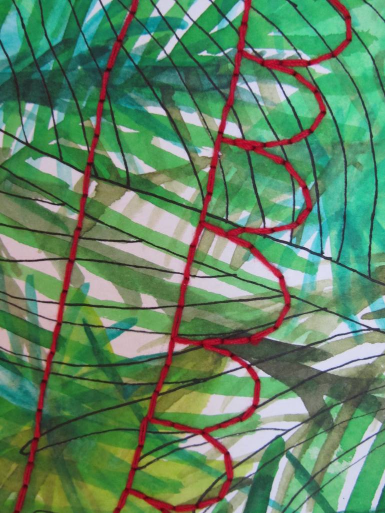 Original Dada Abstract Painting by Teresa Fieltrovitz