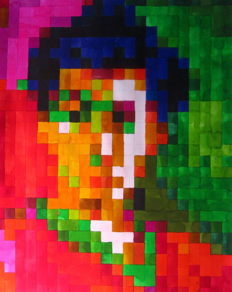 Fauvist pixel Painting by Teresa Fieltrovitz Saatchi Art