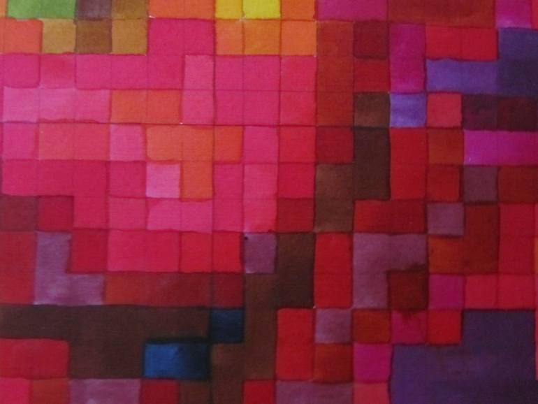 Original Abstract Still Life Painting by Teresa Fieltrovitz