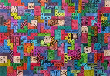 Original Illustration Geometric Paintings by Teresa Fieltrovitz