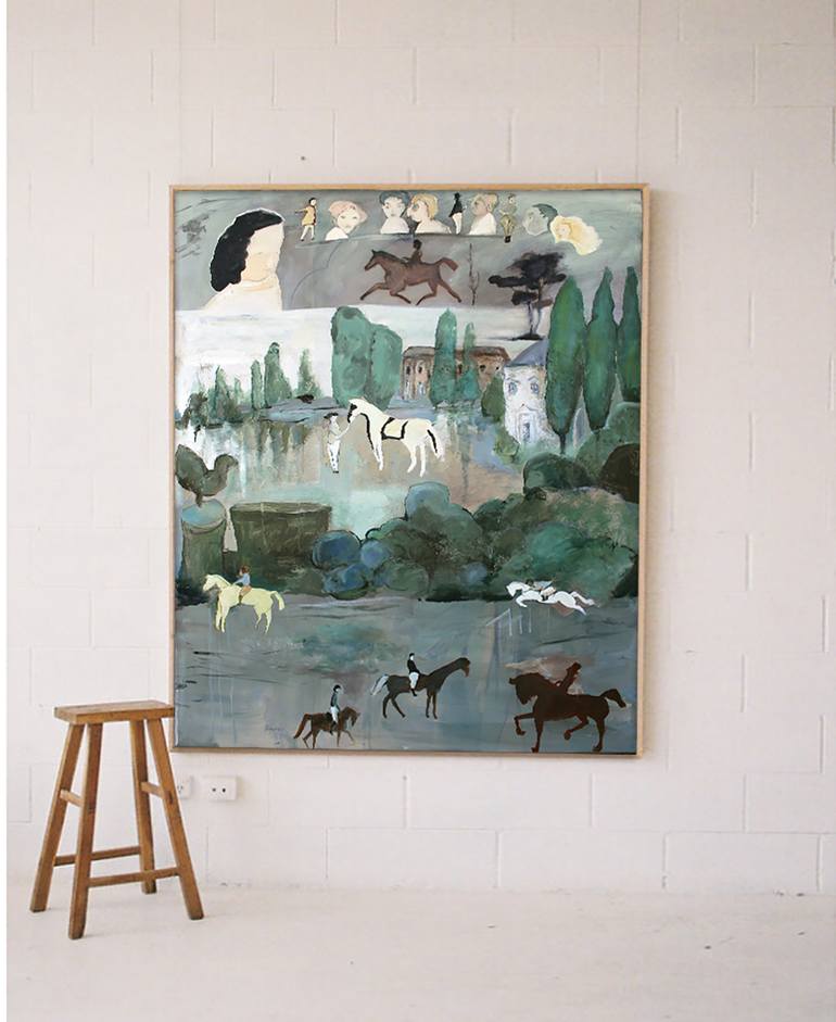 Original Abstract Horse Painting by Gulyás Edina