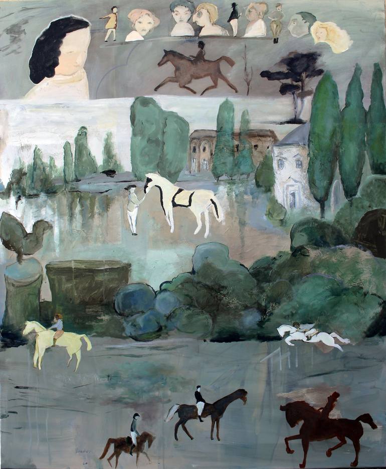 Original Abstract Horse Painting by Gulyás Edina