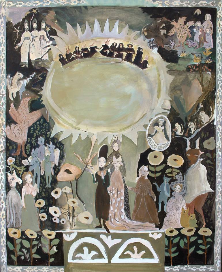 Original Conceptual Classical Mythology Painting by Gulyás Edina