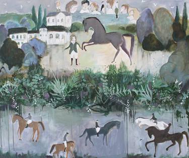 Print of Art Deco Horse Paintings by Gulyás Edina