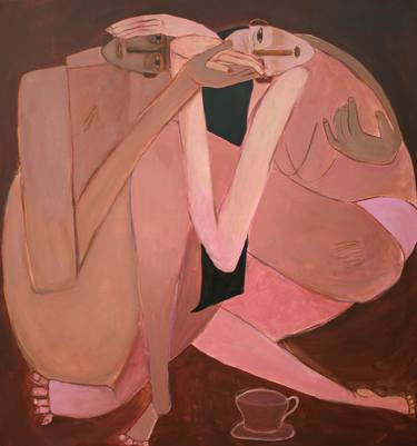 Original Art Deco People Paintings by Gulyás Edina