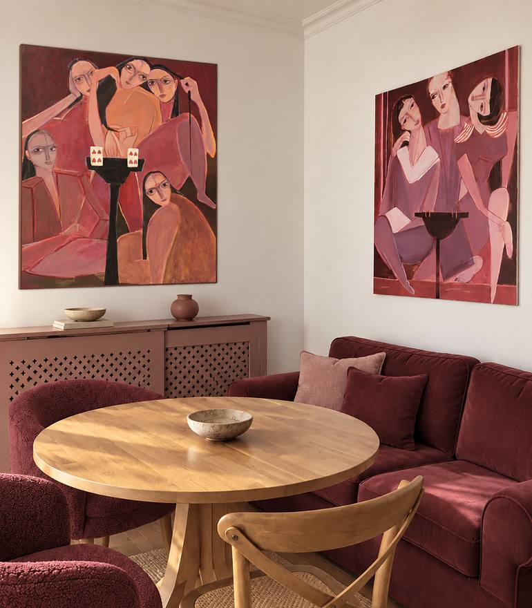 Original Abstract People Painting by Gulyás Edina