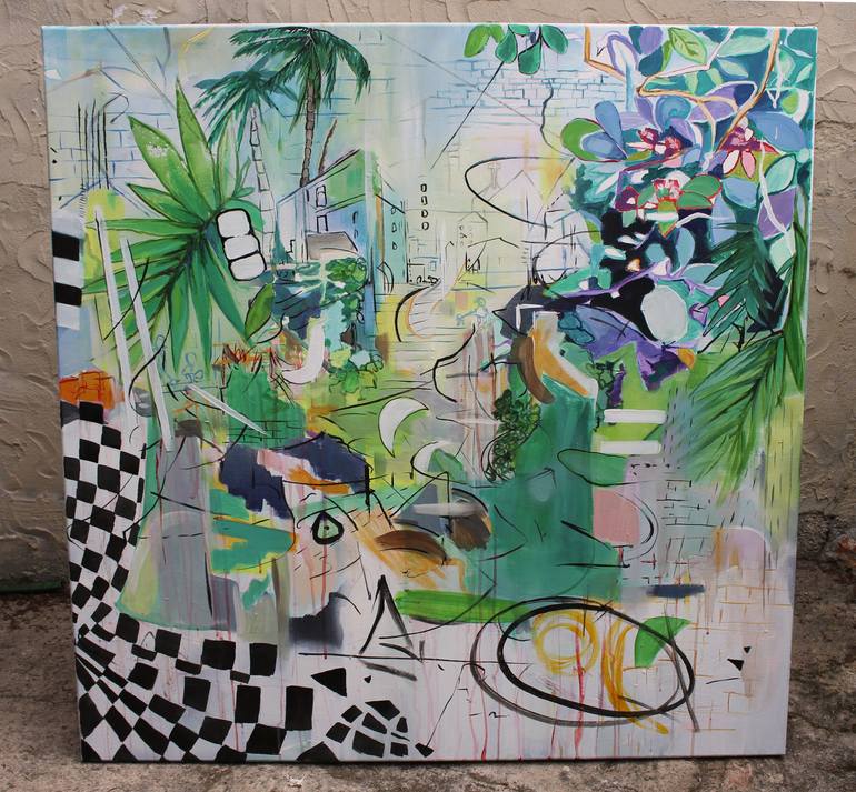 Original Abstract Landscape Painting by Gulyás Edina