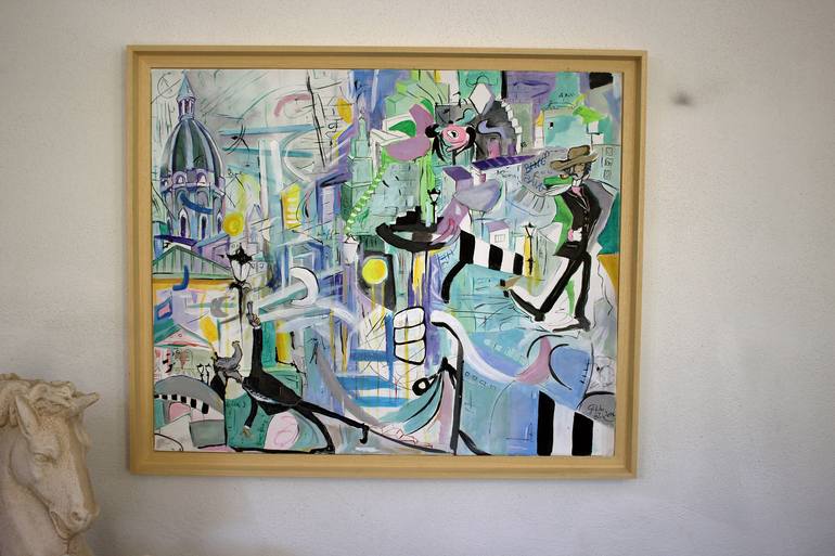 Original Abstract Comics Painting by Gulyás Edina
