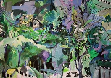 Original Abstract Garden Paintings by Gulyás Edina