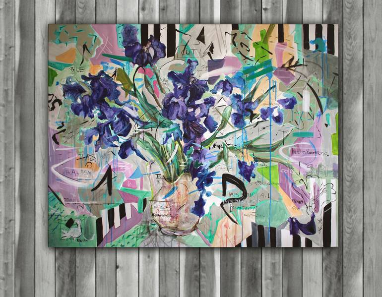 Original Art Deco Abstract Painting by Gulyás Edina