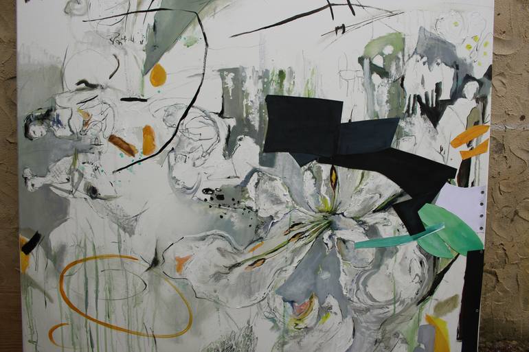 Original Art Deco Abstract Painting by Gulyás Edina