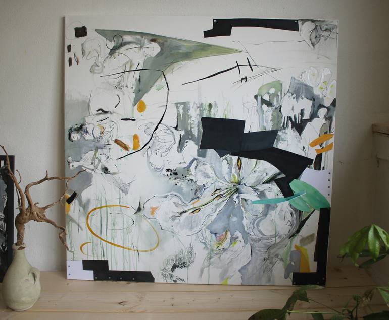 Original Art Deco Abstract Painting by Gulyás Edina